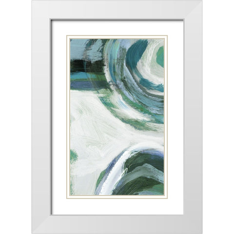 Loop I White Modern Wood Framed Art Print with Double Matting by King
