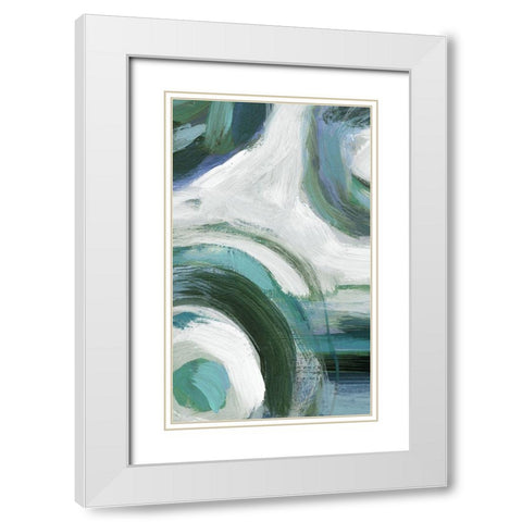Loop II White Modern Wood Framed Art Print with Double Matting by King