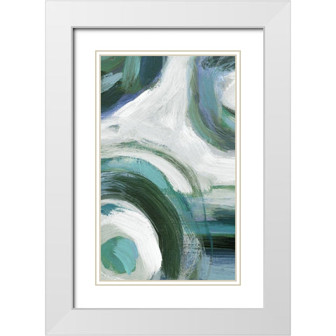 Loop II White Modern Wood Framed Art Print with Double Matting by King