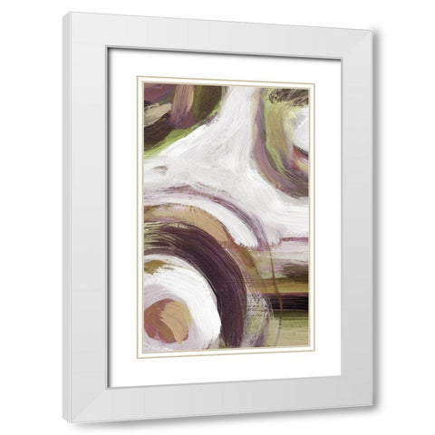 Loop Rose II White Modern Wood Framed Art Print with Double Matting by King