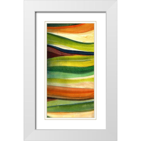River Earth I White Modern Wood Framed Art Print with Double Matting by King