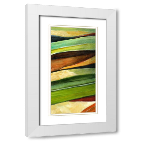 River Earth II White Modern Wood Framed Art Print with Double Matting by King