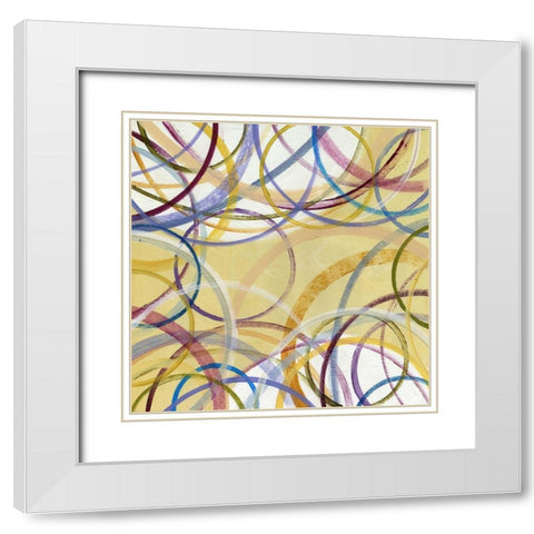 Perimeter I White Modern Wood Framed Art Print with Double Matting by King