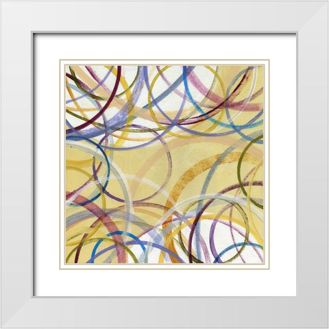 Perimeter I White Modern Wood Framed Art Print with Double Matting by King