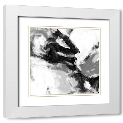 Night Wind II White Modern Wood Framed Art Print with Double Matting by King