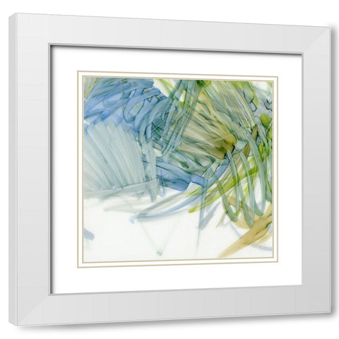 Palm Gesture II White Modern Wood Framed Art Print with Double Matting by King