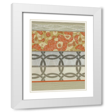 Linked Rust II White Modern Wood Framed Art Print with Double Matting by Nola