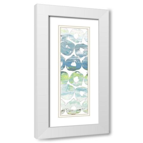 Round Brush I White Modern Wood Framed Art Print with Double Matting by Nola