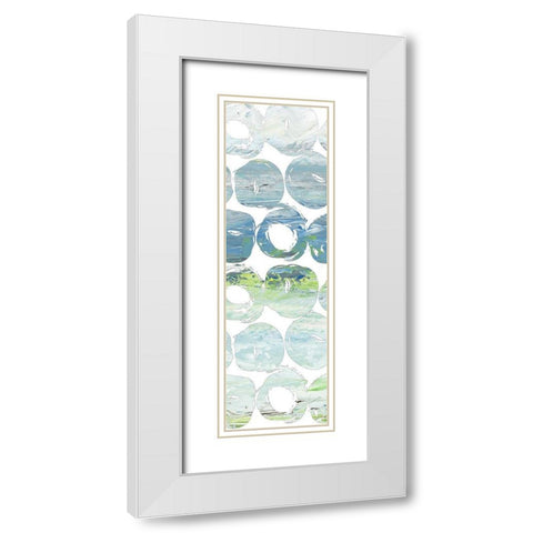 Round Brush II White Modern Wood Framed Art Print with Double Matting by Nola