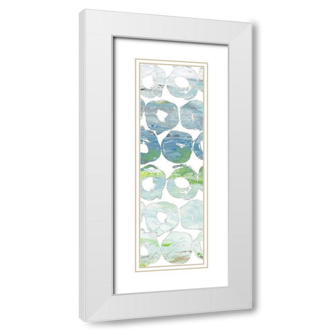 Round Brush III White Modern Wood Framed Art Print with Double Matting by Nola