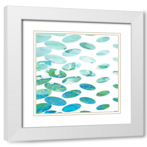 Water Disc II White Modern Wood Framed Art Print with Double Matting by Nola