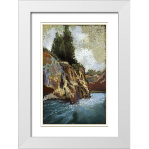 Around The Bend II White Modern Wood Framed Art Print with Double Matting by Ricci
