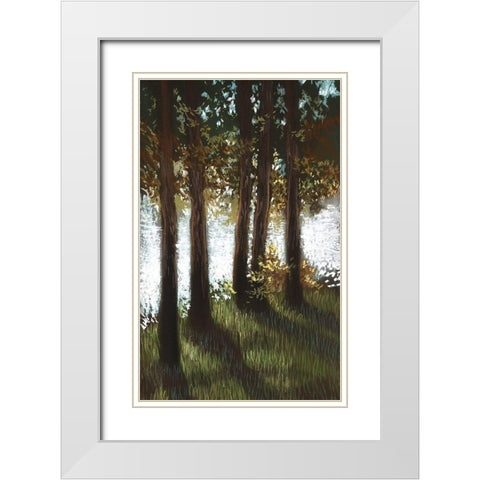 Daybreak I White Modern Wood Framed Art Print with Double Matting by Ricci