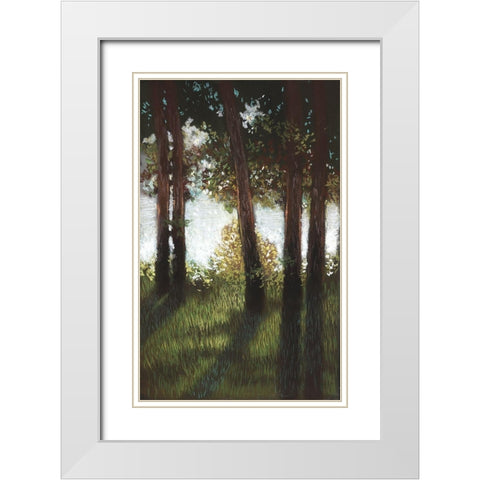 Daybreak II White Modern Wood Framed Art Print with Double Matting by Ricci