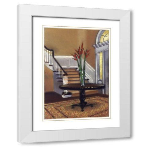 Going Down White Modern Wood Framed Art Print with Double Matting by Ricci