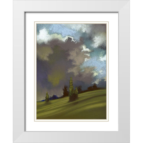 Pastel Landscape I White Modern Wood Framed Art Print with Double Matting by Ricci