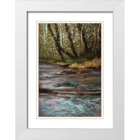 Spring Break I White Modern Wood Framed Art Print with Double Matting by Ricci