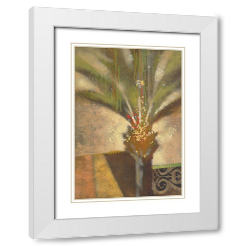 Artist Palm II White Modern Wood Framed Art Print with Double Matting by Scott