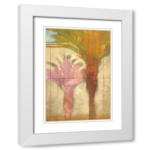Tropical Express I White Modern Wood Framed Art Print with Double Matting by Scott