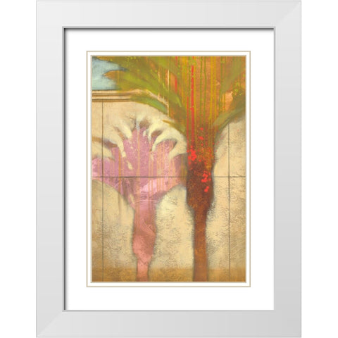 Tropical Express I White Modern Wood Framed Art Print with Double Matting by Scott