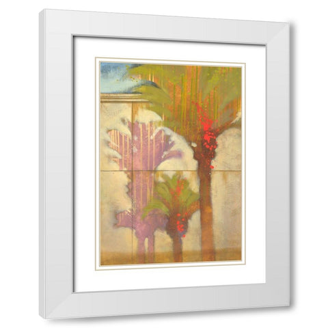 Tropical Express II White Modern Wood Framed Art Print with Double Matting by Scott