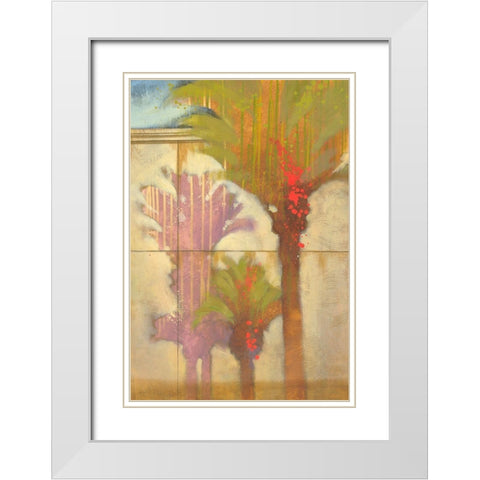 Tropical Express II White Modern Wood Framed Art Print with Double Matting by Scott