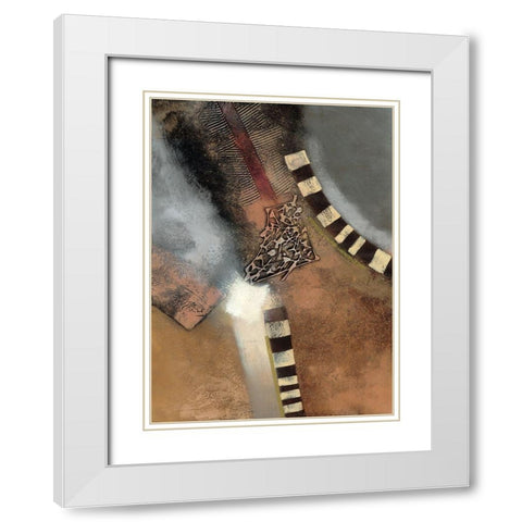 Ancient Landscape II White Modern Wood Framed Art Print with Double Matting by Scott