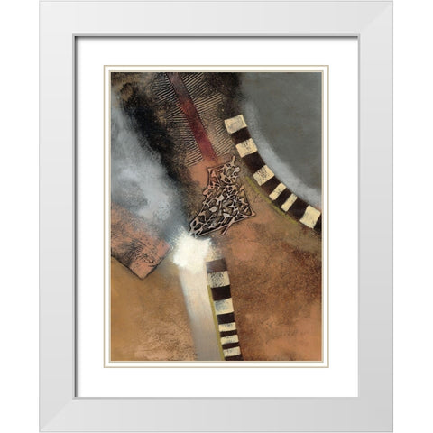 Ancient Landscape II White Modern Wood Framed Art Print with Double Matting by Scott