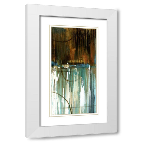 Lake Reflection II White Modern Wood Framed Art Print with Double Matting by Scott