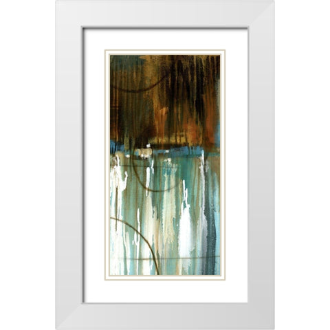 Lake Reflection II White Modern Wood Framed Art Print with Double Matting by Scott