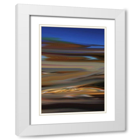 Skid II White Modern Wood Framed Art Print with Double Matting by Tripp