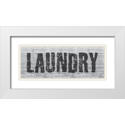 Laundry White Modern Wood Framed Art Print with Double Matting by Phillip, Jamie