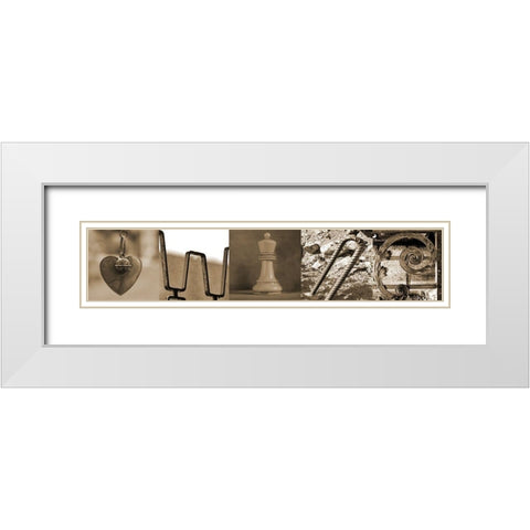 Heart Wine White Modern Wood Framed Art Print with Double Matting by Phillip, Jamie