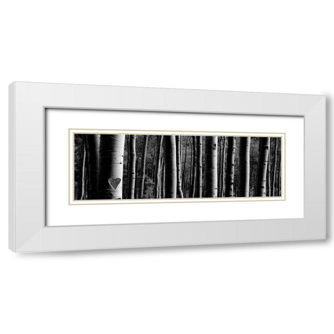 Love Tree 1 White Modern Wood Framed Art Print with Double Matting by Phillip, Jamie
