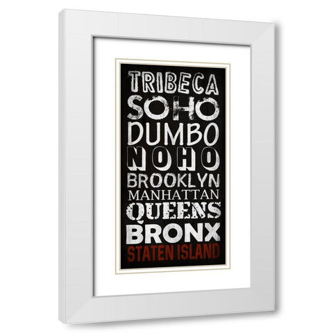 New Yorker White Modern Wood Framed Art Print with Double Matting by Phillip, Jamie