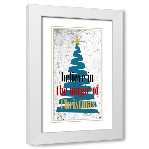 Magic Of Christmas White Modern Wood Framed Art Print with Double Matting by Phillip, Jamie