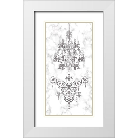 Marcle Chendelier 1 White Modern Wood Framed Art Print with Double Matting by Phillip, Jamie