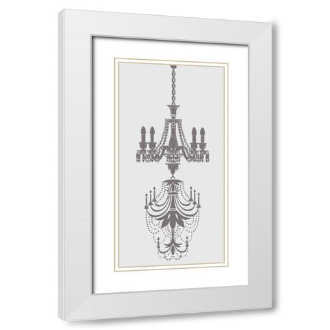 Chendelier Pair 2 White Modern Wood Framed Art Print with Double Matting by Phillip, Jamie