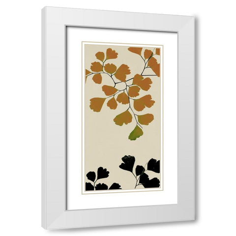 Sepia Herb 3 White Modern Wood Framed Art Print with Double Matting by Phillip, Jamie