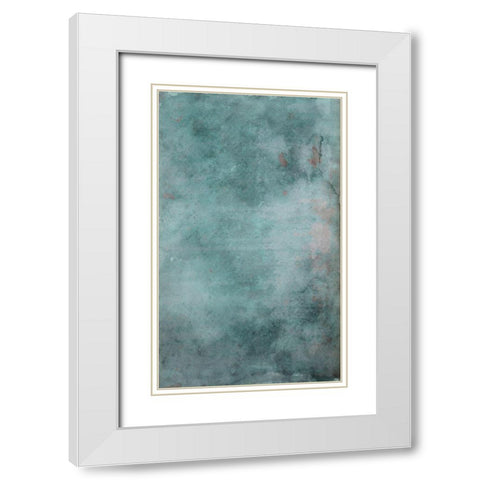 Tropic Teal White Modern Wood Framed Art Print with Double Matting by Phillip, Jamie