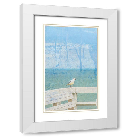 Bird Bay White Modern Wood Framed Art Print with Double Matting by Phillip, Jamie