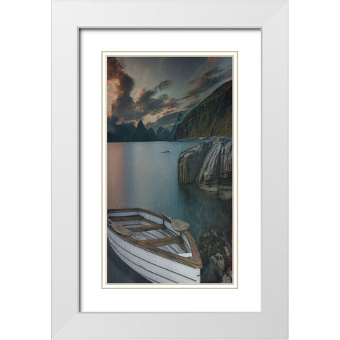Row Boat 2 White Modern Wood Framed Art Print with Double Matting by Phillip, Jamie