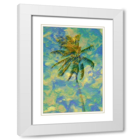 Cocoa Palm White Modern Wood Framed Art Print with Double Matting by Phillip, Jamie