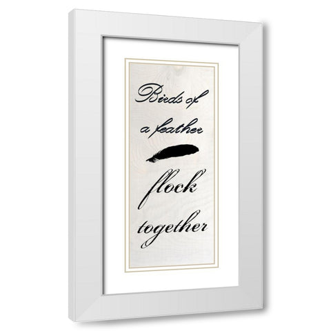 Birds Of A Feather White Modern Wood Framed Art Print with Double Matting by Phillip, Jamie