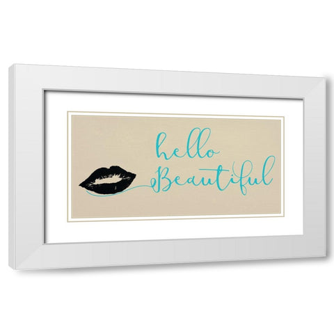Beautiful White Modern Wood Framed Art Print with Double Matting by Phillip, Jamie