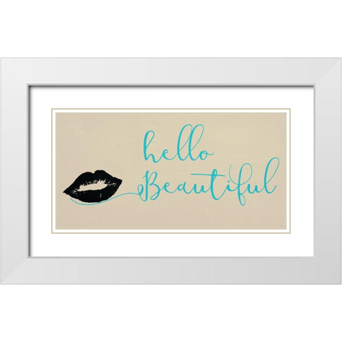 Beautiful White Modern Wood Framed Art Print with Double Matting by Phillip, Jamie