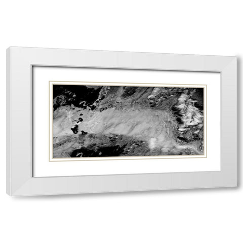 Abstract Black Marble White Modern Wood Framed Art Print with Double Matting by Phillip, Jamie