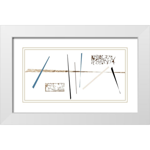 Clean Line Abstract White Modern Wood Framed Art Print with Double Matting by Phillip, Jamie