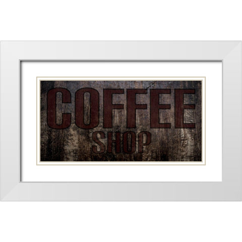 Coffee Shop White Modern Wood Framed Art Print with Double Matting by Phillip, Jamie