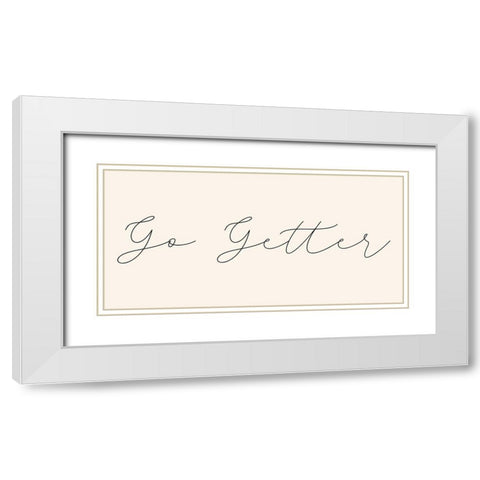 Go Getter White Modern Wood Framed Art Print with Double Matting by Phillip, Jamie